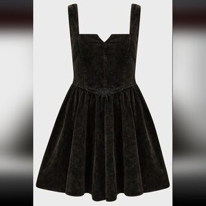 Killstar Black Velvet Mini Dress